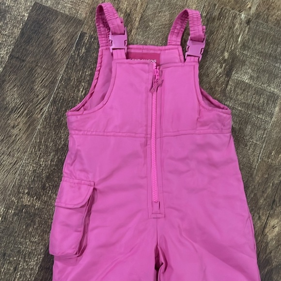 London Fog Girl’s Snow Bibs Overalls - Pink - Picture 3 of 5